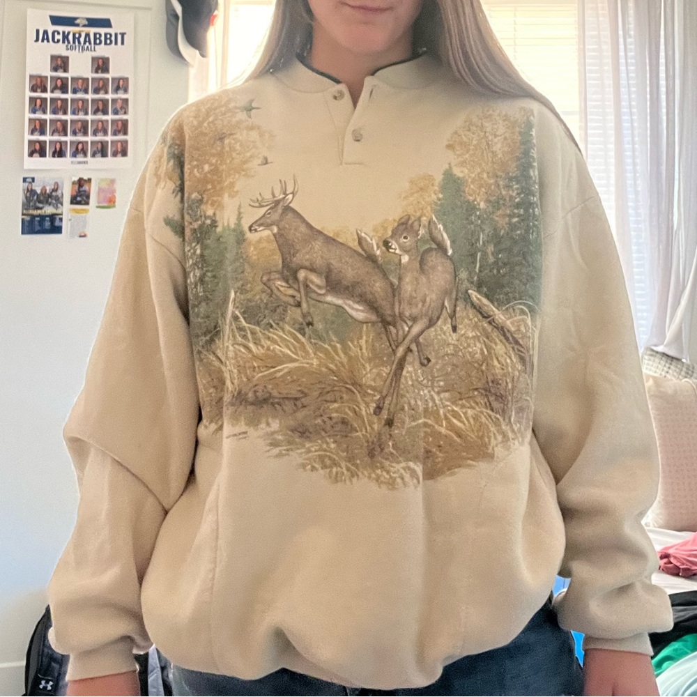 Deer Hunting Vintage Crewneck Sweatshirt